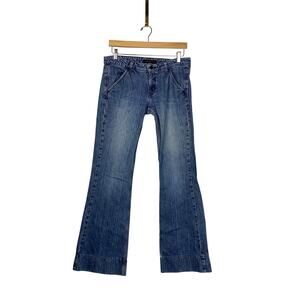 AEO Low Rise Bootcut Jeans Size 6 Y2K Medium WashFlare